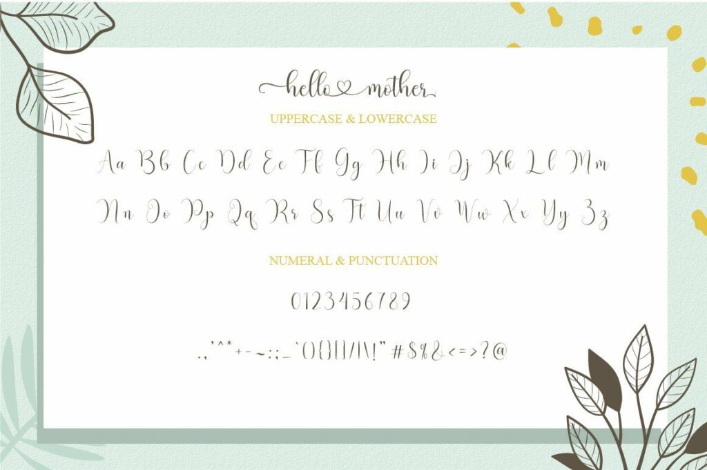 hello mother - a luxury script font Poster 9