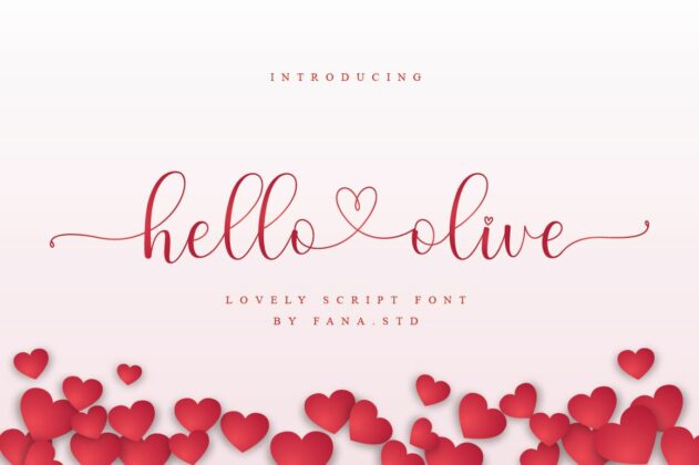 hello olive - love fonts Poster 6