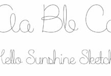 Hello Sunshine - Sketch Font Poster 1