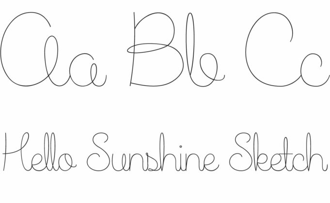 Hello Sunshine - Sketch Font Poster 1