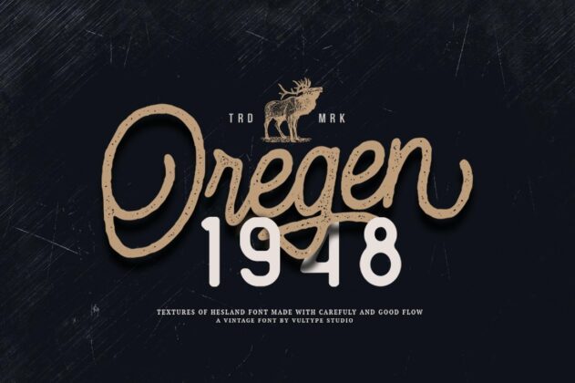 Hesland - Vintage Script Font Poster 3