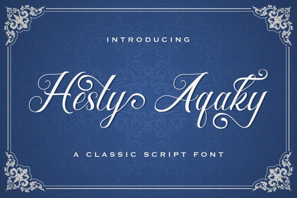 Hesty Aqaky - Modern Script Font Poster 7