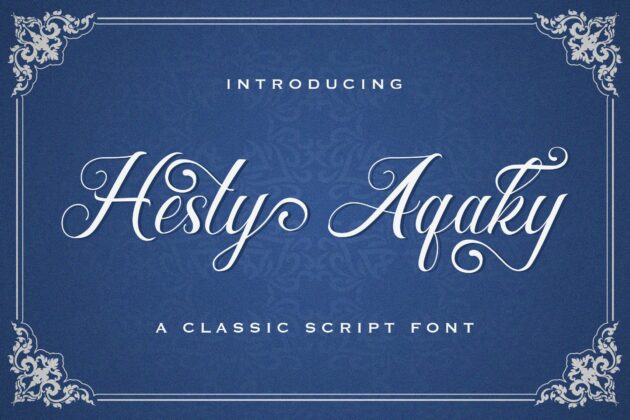 Hesty Aqaky - Modern Script Font Poster 7