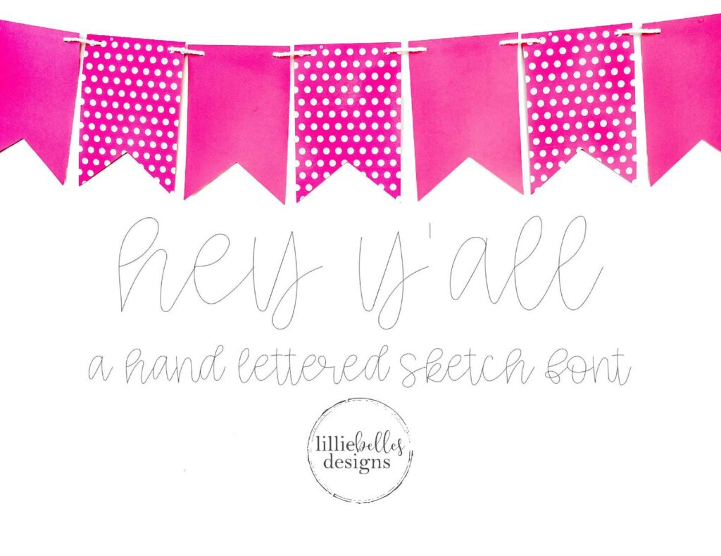 hey y'all sketch font Poster 2