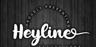 Heyline Beauty Bold Script Poster 1