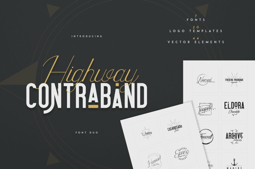 Highway Contraband - font duo + More Poster 7