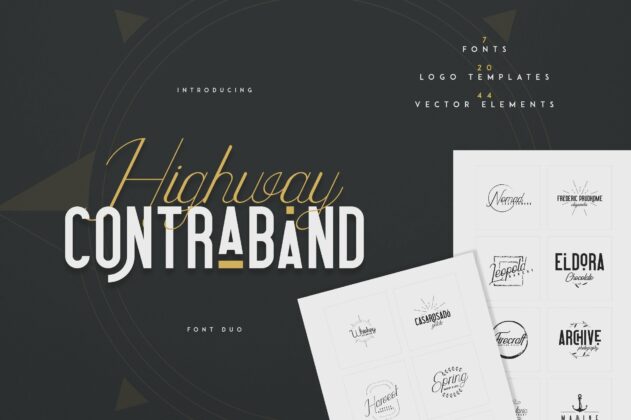 Highway Contraband - font duo + More Poster 7