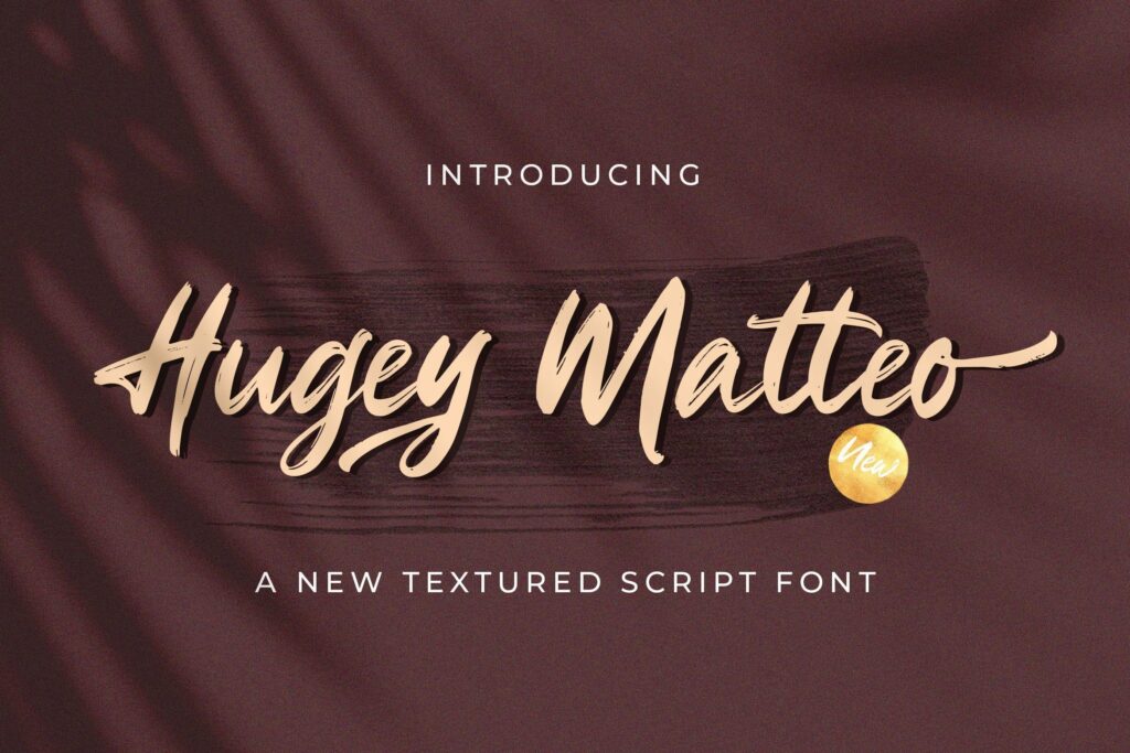 Higuey Matteo - Textured Brush Font Poster 6