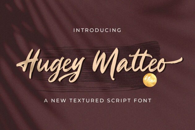 Higuey Matteo - Textured Brush Font Poster 6