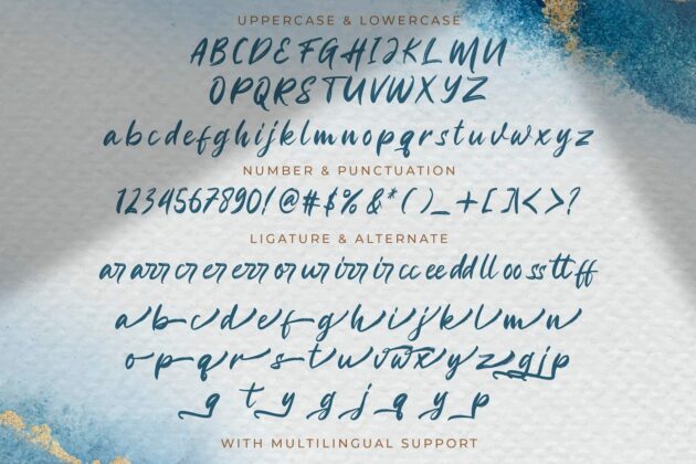 Higuey Matteo - Textured Brush Font Poster 10