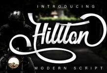 Hillton Modern Script Poster 1