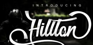 Hillton Modern Script Poster 1