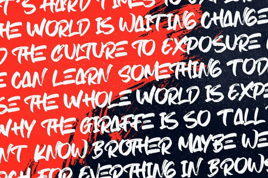 Hiruzen Exists - Textured Brush Font Poster 2