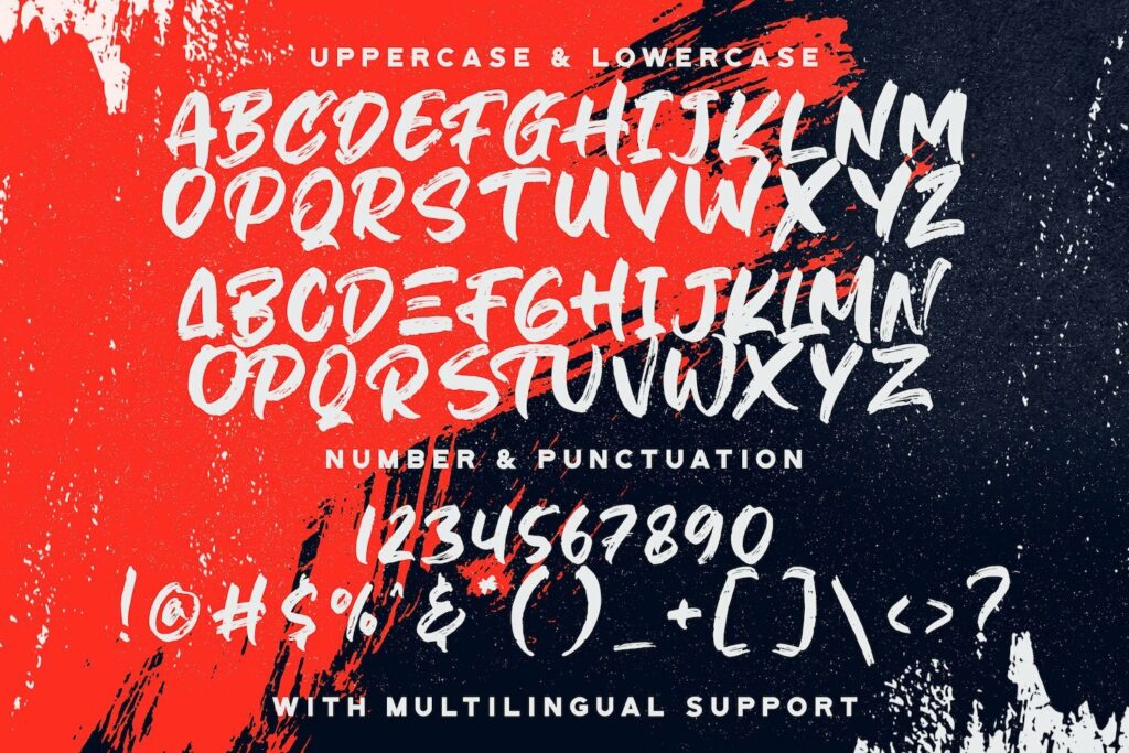 Hiruzen Exists - Textured Brush Font Poster 8