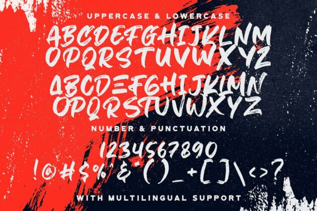 Hiruzen Exists - Textured Brush Font Poster 8