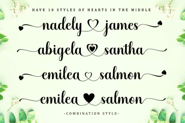 Holedan Heart Font Poster 4