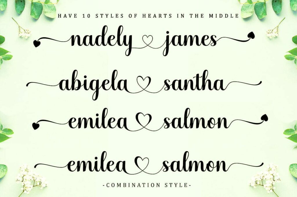Holedan Heart Font Poster 5