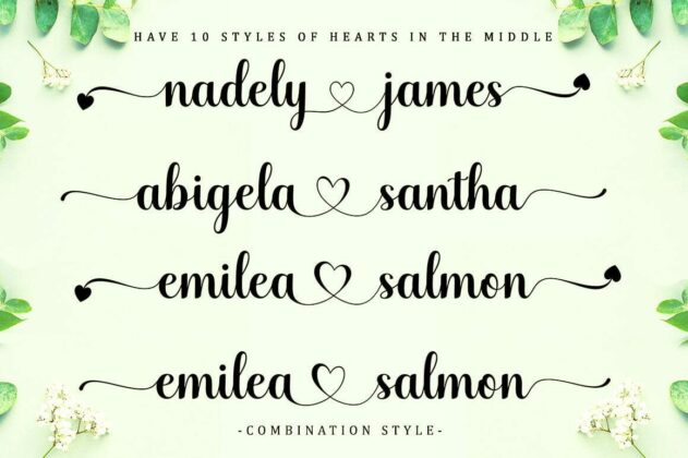 Holedan Heart Font Poster 5