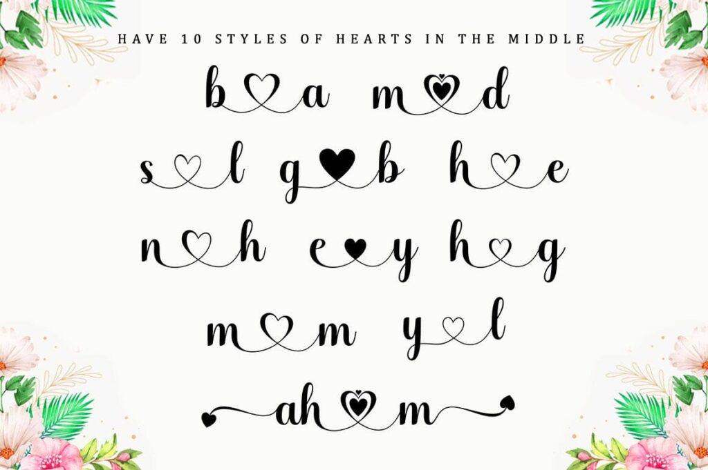 Holedan Heart Font Poster 7