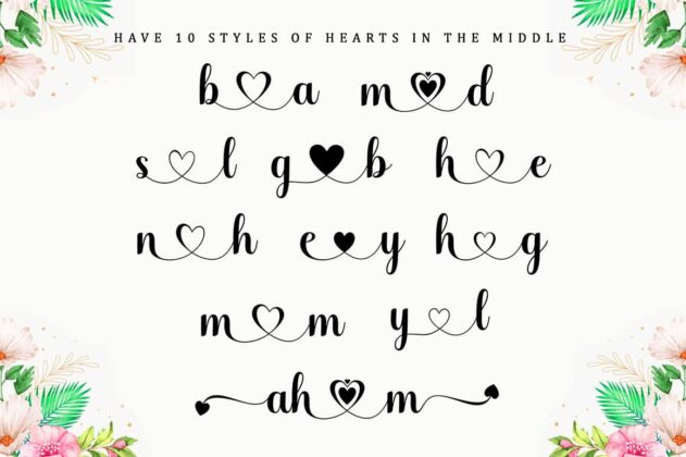 Holedan Heart Font Poster 7