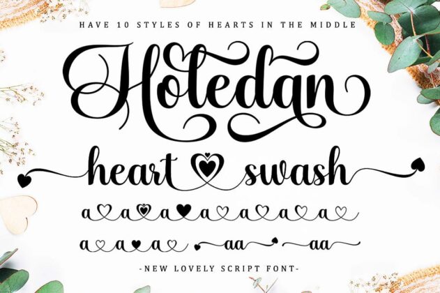 Holedan Heart Font Poster 9