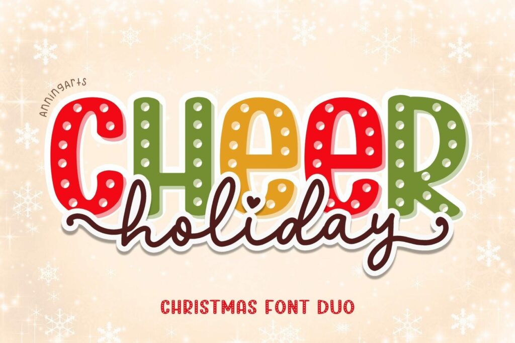 Holiday Cheer Duo Font Poster 7