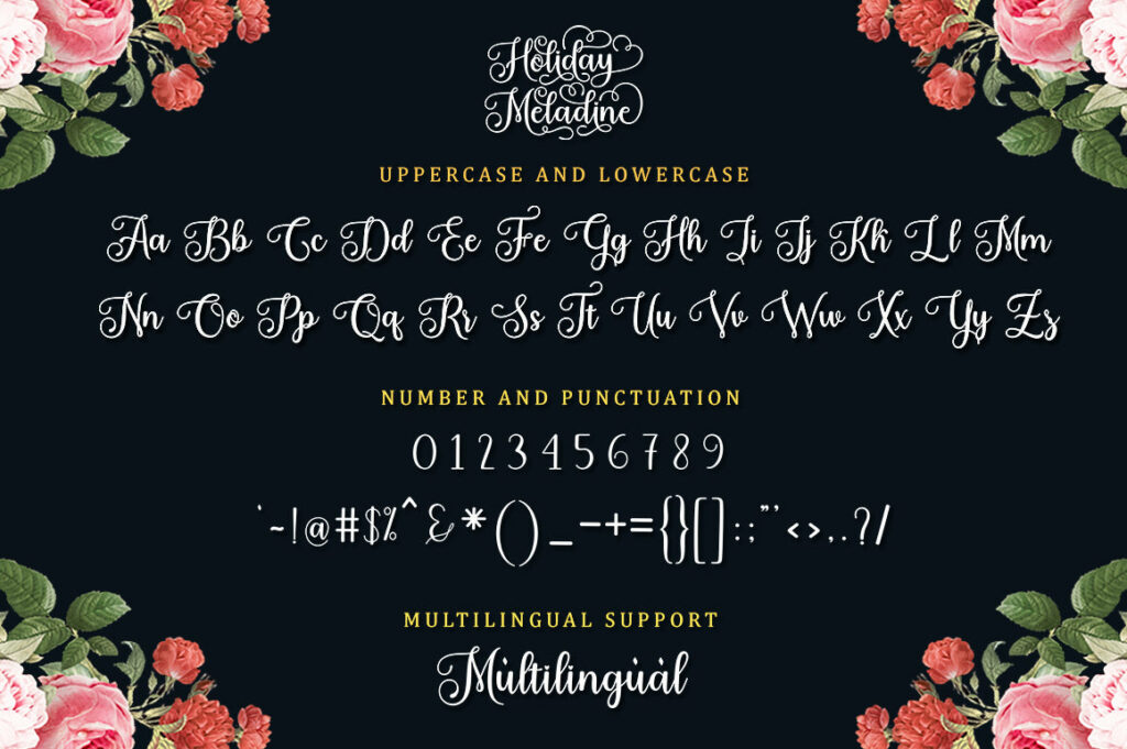 Holiday Meladine - Script Font Poster 1