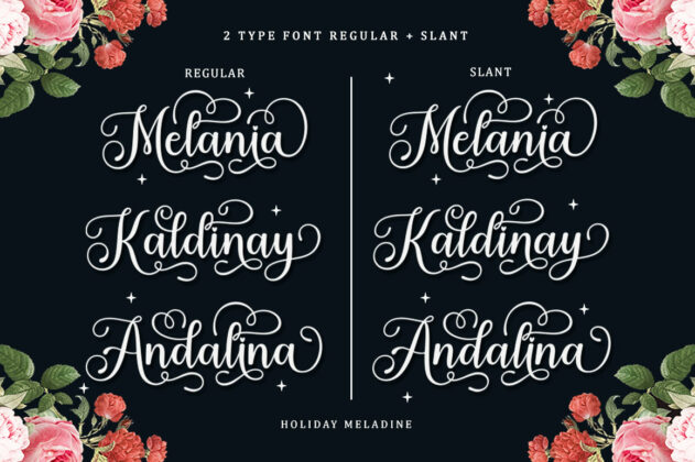 Holiday Meladine - Script Font Poster 10