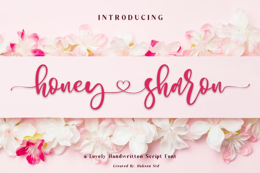 Honey Sharon Lovely Handwritten Script Poster 6