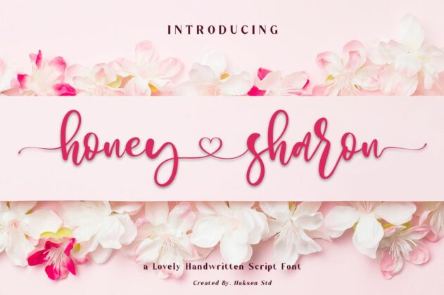 Honey Sharon Lovely Handwritten Script Poster 6