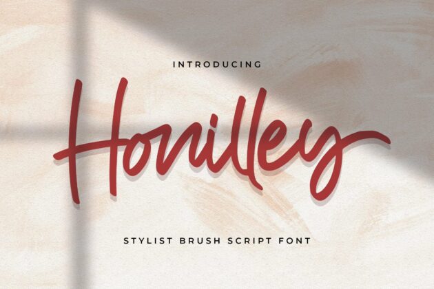 Honilley - Handwritten Font Poster 2