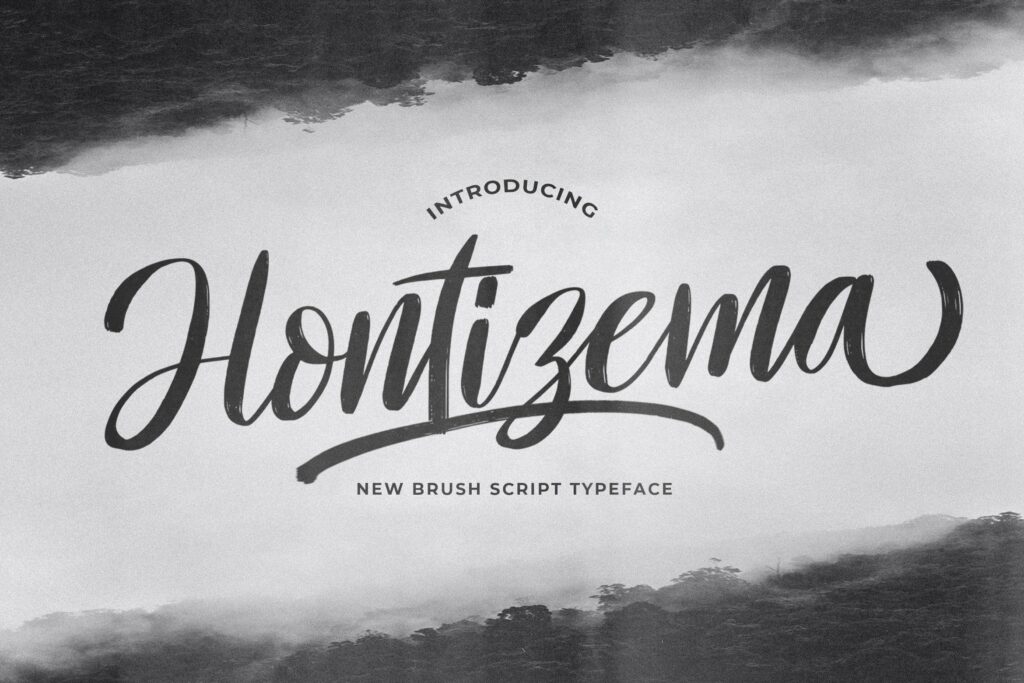 Hontizema - Handwritten Font Poster 7