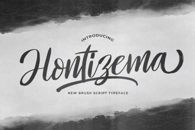 Hontizema - Handwritten Font Poster 7