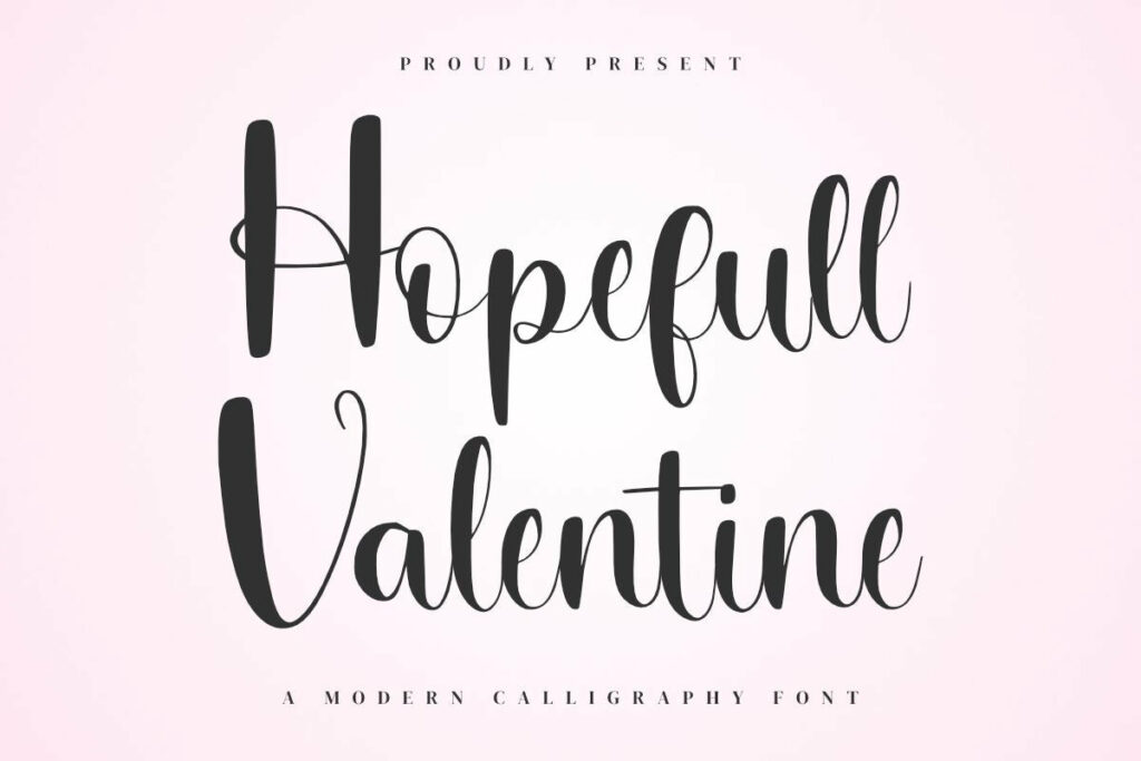Hopefull Valentine - Modern Handwritten Font Poster 4