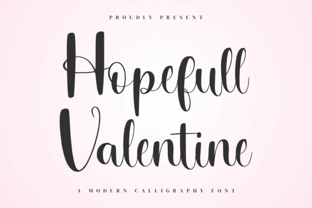 Hopefull Valentine - Modern Handwritten Font Poster 4