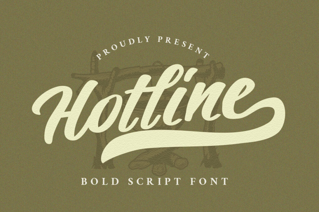 Hotline - Calligraphy Font Poster 4