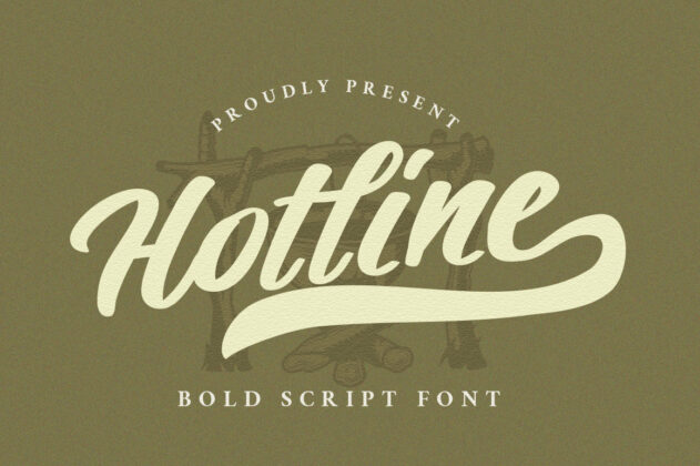 Hotline - Calligraphy Font Poster 4