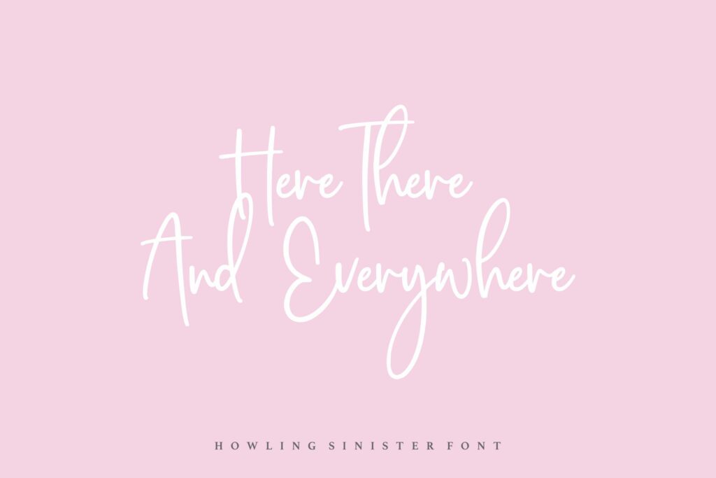 Howling Sinister Monoline Handwritten Font Poster 6