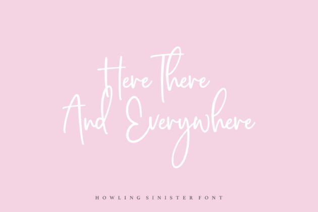 Howling Sinister Monoline Handwritten Font Poster 6