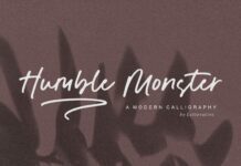Humble Monster Modern Calligraphy Font Poster 1