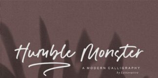 Humble Monster Modern Calligraphy Font Poster 1