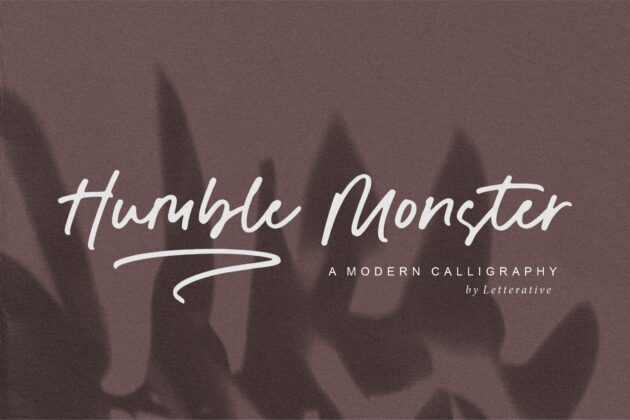 Humble Monster Modern Calligraphy Font Poster 1