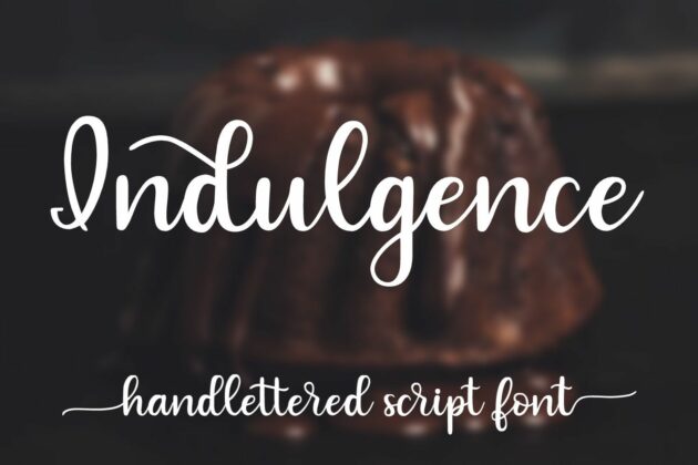 Indulgence - A handlettered script font Poster 7