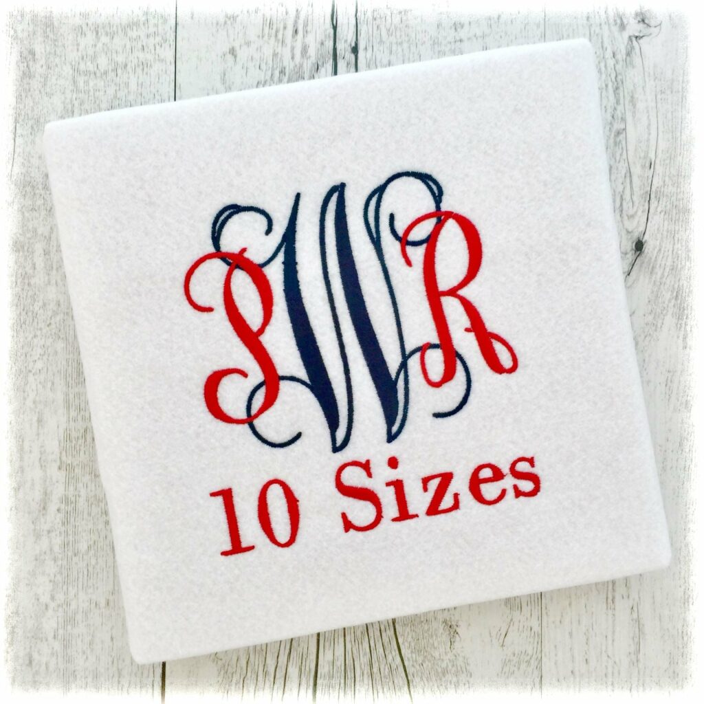 Intertwined Monogram Embroidery Fonts Machine Letters Designs - Intertwined Monogram Design - BX Monogram Fonts - 10 Sizes Poster 1