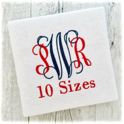 Intertwined Monogram Embroidery Fonts Machine Letters Designs - Intertwined Monogram Design - BX Monogram Fonts - 10 Sizes Poster 1