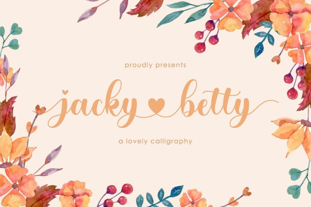 jacky betty | Lovely Calligraphy Poster 4