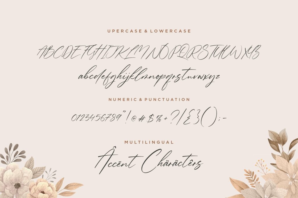 Jacquelina Beautiful Handdrawn Font Poster 2
