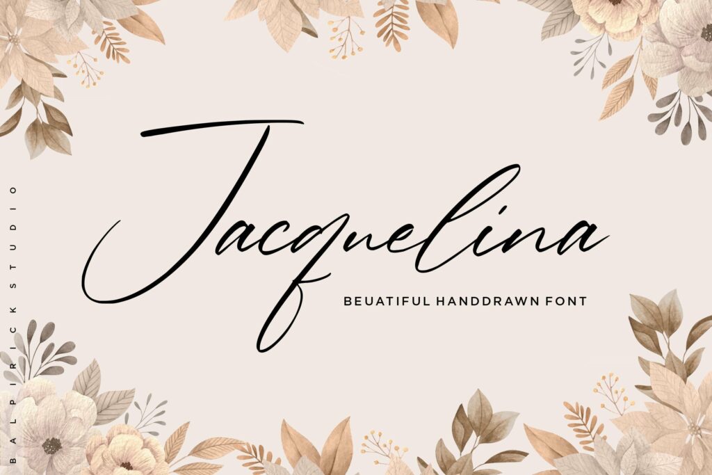 Jacquelina Beautiful Handdrawn Font Poster 6