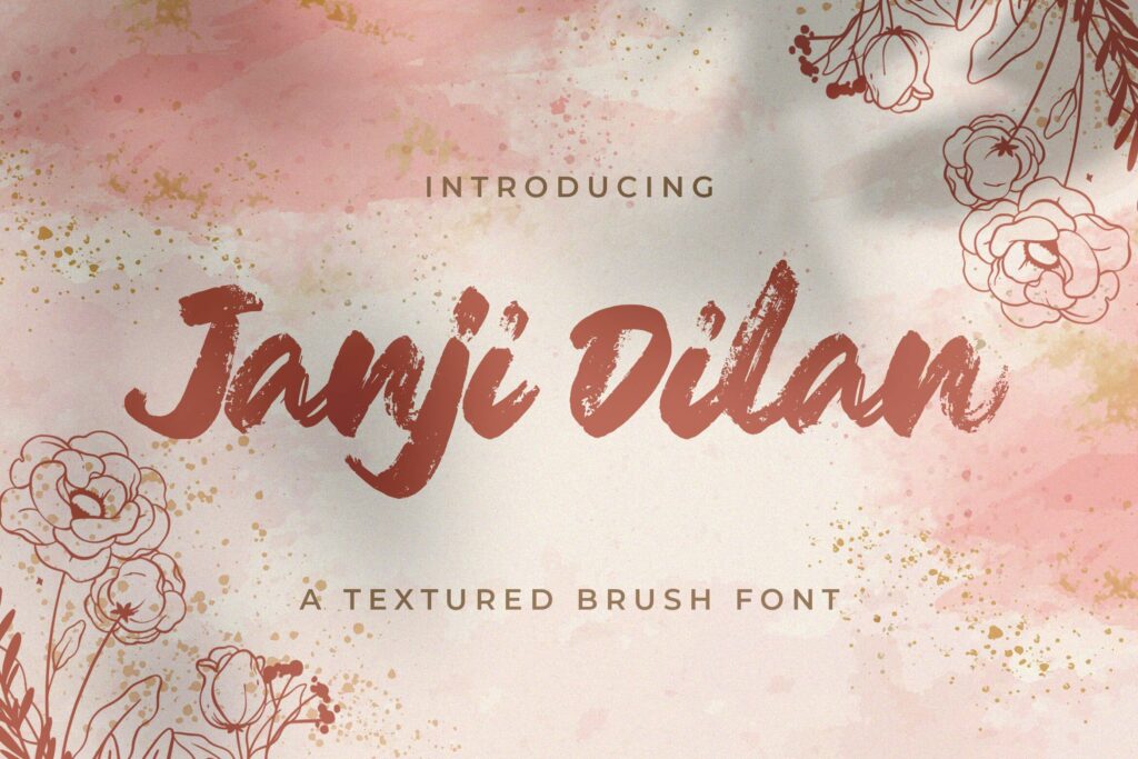 Janji Dilan - Textured Brush Font Poster 4