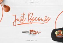JustBecause font family Poster 1